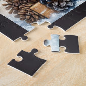 Rustige Kerstmis Hoogland Koe Jigsaw Puzzel (Zijkant)