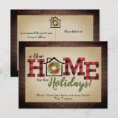 Rustige kerstmis met Pset Wood, nieuw huis Briefkaart (Voorkant / Achterkant)