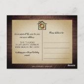 Rustige kerstmis met Pset Wood, nieuw huis Briefkaart (Achterkant)