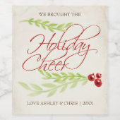 Rustige Kerstmis Persoonlijke Boho Chic Wijn Etiket (Enkel label)