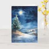 Rustige kerstnacht kaart (Gele Bloem)