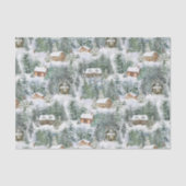 Rustige kerstontvlechting tissuepapier (Voorkant)