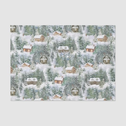 Rustige kerstontvlechting tissuepapier (Voorkant)