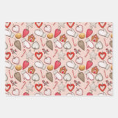 Rustige kerstpatronen voor waterverf inpakpapier vel (Voorkant 3)