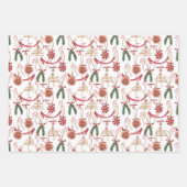 Rustige kerstpatronen voor waterverf inpakpapier vel (Voorkant)