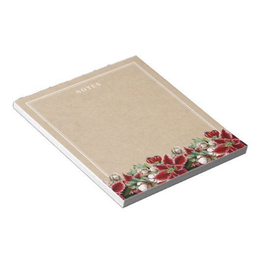 Rustige kerstpunctielampjes notitieblok (Schuin)