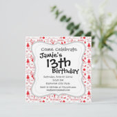 Rustige kerstrendierbomen - Birds Holiday Kaart (Staand voorkant)