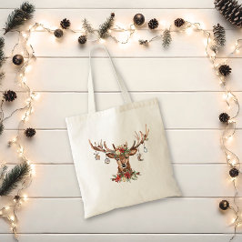 Rustige kerstrendierversierversierversiersystemen tote bag