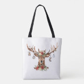 Rustige kerstrendierversierversierversiersystemen tote bag (Achterkant)