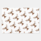 Rustige kerstrennier Antler Ornaments Wrappin Inpakpapier Vel (Voorkant 2)