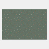 Rustige kerstrenrendierstars feestpatronen inpakpapier vel (Voorkant 2)