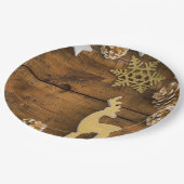 Rustige kerstscène Borden voor afneembaar papier Papieren Bordje (Gekanteld)