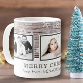 Rustige kerstsnowflakes 3 Fotocollage Koffiemok