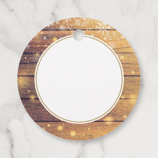 Rustige kerstsnowflakes bedankjes labels (Achterkant)