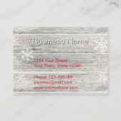 Rustige kerstsnowflakes kortingskaartje (Achterkant)