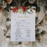 Rustige kerstspelletjes geheime kerstkerstkerstvra kaart<br><div class="desc">Deze superieure geheime Santa game is voorzien van een prachtige calligrafie lettertype   een eenvoudig serif lettertype. Bewerk alle formuleringen zodat deze moderne vakantiegame past bij uw evenement   stijl!</div>