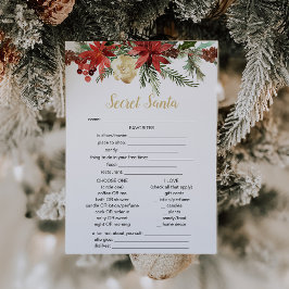 Rustige kerstspelletjes geheime kerstkerstkerstvra kaart