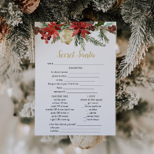 Rustige kerstspelletjes geheime kerstkerstkerstvra kaart