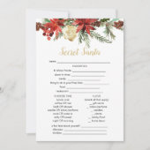 Rustige kerstspelletjes geheime kerstkerstkerstvra kaart (Voorkant)