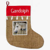 Rustige kerststaart 1 foto-omhulling grote kerstsok (Voorkant)