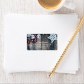 Rustige kerstStar Bells, landelijk hout Etiket (Insitu)