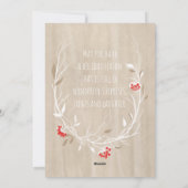 Rustige kerstster Winter Wreath Feestdagenkaart (Achterkant)