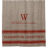 Rustige kersttaartenstaartroep douchegordijn (Voorkant)