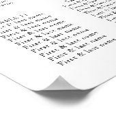 Rustige kersttaartweddenzitjes poster (Hoek)