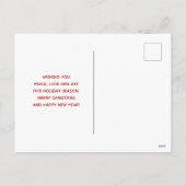 Rustige kersttafel met Pine & Snow-feestdag Feestdagenkaart (Achterkant)