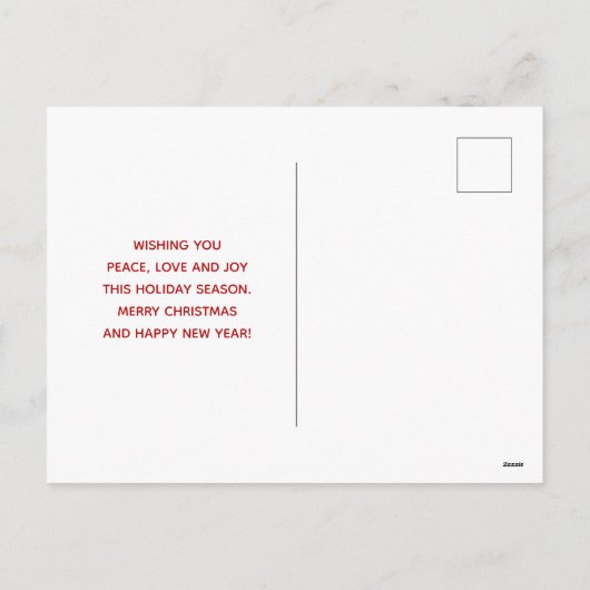 Rustige kersttafel met Pine & Snow-feestdag Feestdagenkaart (Achterkant)