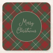 Rustige kersttartpatronen kartonnen onderzetters (Voorkant)