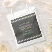 Rustige kersttaskers Koord-lasstralen Chalkboard Bedankzakje (Geknipt)