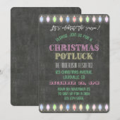 Rustige kersttaskers Koord-lasstralen Chalkboard Kaart (Voorkant / Achterkant)