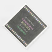 Rustige kersttaskers Koord-lasstralen Chalkboard Servet (Hoek)