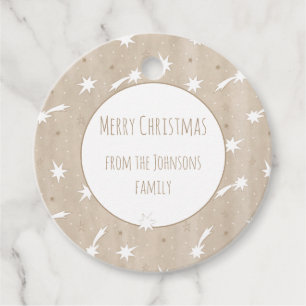 Rustige kersttonerpatronen voor kunststofpapier bedankjes labels