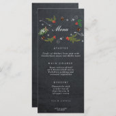 rustige kerstvakantie - trouwmenu - kaarten (Voorkant / Achterkant)