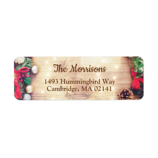 Rustige kerstverlichting — Retouradres Etiket (Voorkant)