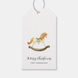 Rustige kerstvierkant-buffeltest cadeaulabel