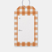 Rustige kerstvierkant-buffeltest cadeaulabel (Achterkant)