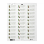Rustige kerstwinter Botanische Greenery Etiket (Full Sheet)