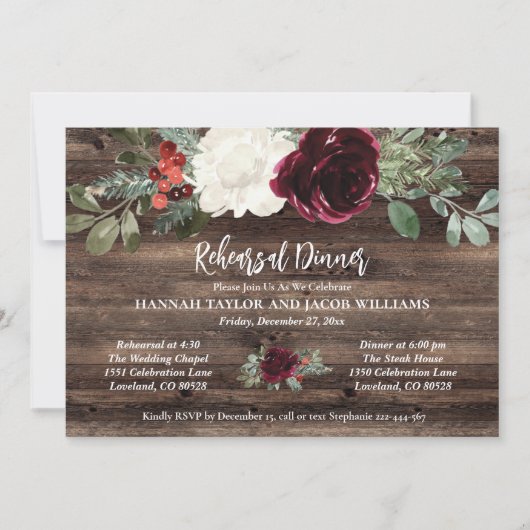 Rustige kerstwinter-repetitie kaart (Voorkant)