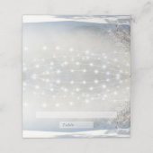 Rustige kerstwinterbruiloft escorte-kaart plaatskaartje (Buitenkant ongevouwen)