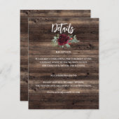 Rustige kerstwinterbruiloft informatiekaartje (Voorkant / Achterkant)