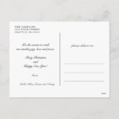 Rustige kerstwinterkool feestdagenkaart (Achterkant)