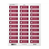 Rustige Kersverse Dennenboom Kerst Adres Etiket (Full Sheet)
