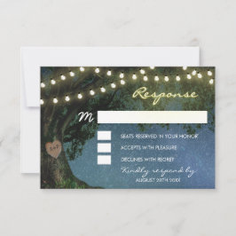 Rustige kerven met harsboomeik RSVP-kaarten RSVP Kaartje