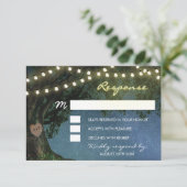 Rustige kerven met harsboomeik RSVP-kaarten RSVP Kaartje (Staand voorkant)