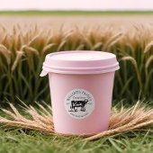 Rustige  ketch Boerderij Melkpoeder Koe wit Ronde Sticker