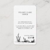 Rustige  ketch Boerderij Melkpoeder Koe wit Visitekaartje (Achterkant)