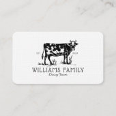 Rustige  ketch Boerderij Melkpoeder Koe wit Visitekaartje (Voorkant)